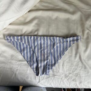 Skin by Same Swim Blue and White Striped Bikini Bottom